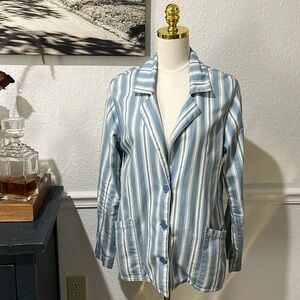 Show Me Your Mumu Blue Striped Breken Blazer Jacket